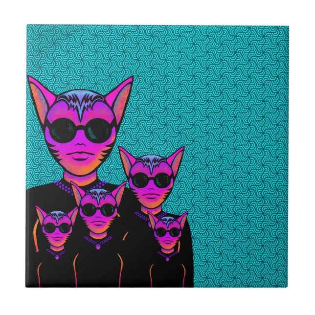 Azulejo Carácter felino (Frente)