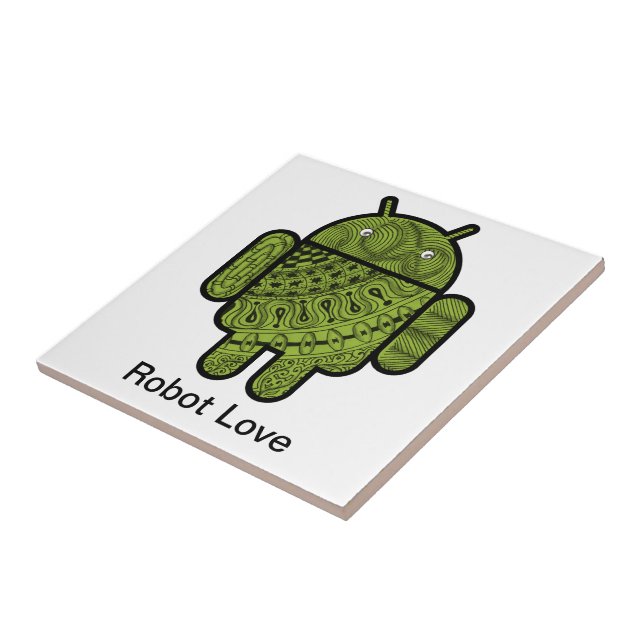 Azulejo Carácter Pancho Doodle para el robot Android™ (Lado)