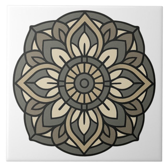 Azulejo Característica de decoración con líneas elegantes (Frente)