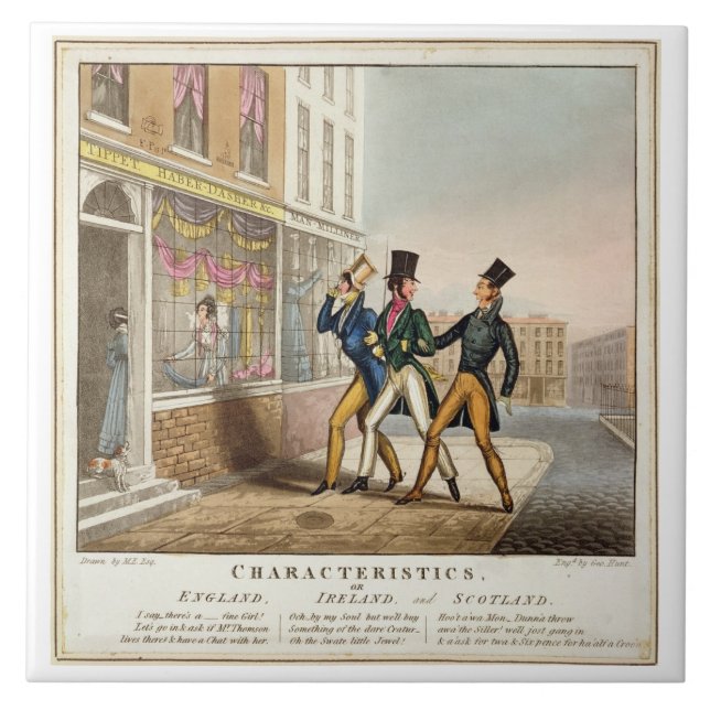 Azulejo Características - Inglaterra, Irlanda y Escocia, e (Frente)