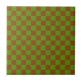 Azulejo Caramel apple checkered board pattern