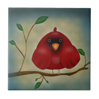 Azulejo Cardenal rojo del pájaro