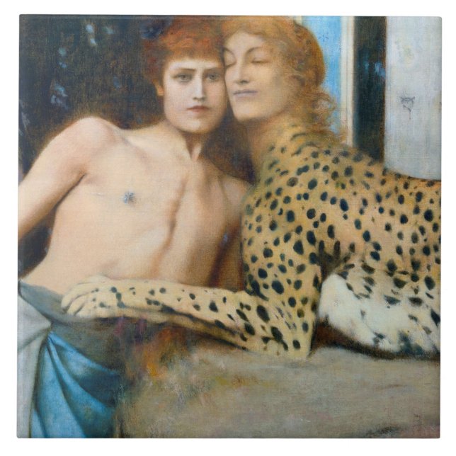 Azulejo Caresses, Fernand Khnopff (Frente)