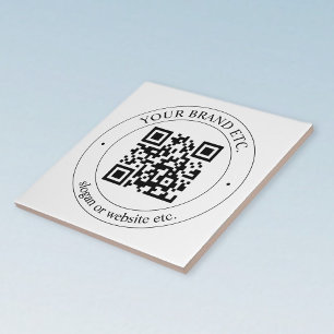 Azulejo Carga tu propio código QR y texto personalizable