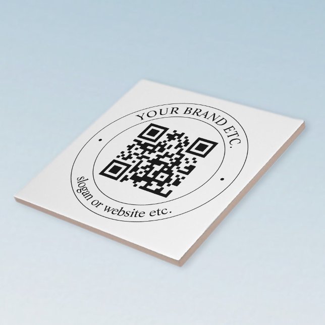 Azulejo Carga tu propio código QR y texto personalizable (Subido por el creador)
