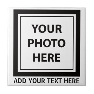 Azulejo Cargar foto de imagen y añadir texto - Personaliza