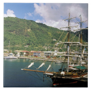 Azulejo Caribe, Santa Lucía, Soufriere. Barcos en
