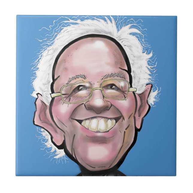 Azulejo Caricatura de Bernie Sanders (Frente)