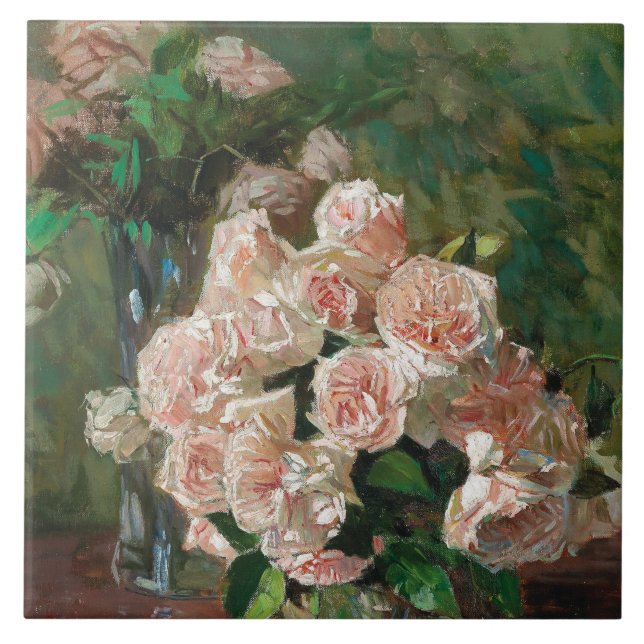 Azulejo Carl Moll Vintage White Roses (Frente)