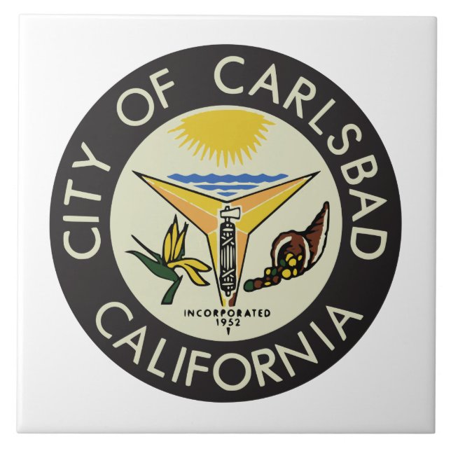 Azulejo Carlsbad (California) City Seal (Frente)
