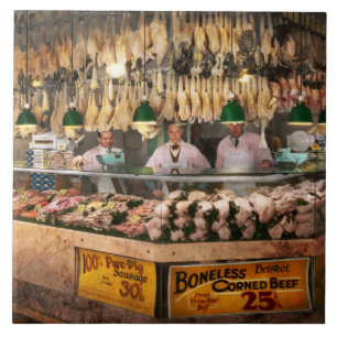 Azulejo Carnicero - Atado con pollo 1931