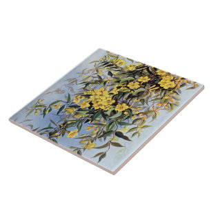 Azulejo Carolina de época Jessamina Flor Amarilla Floral