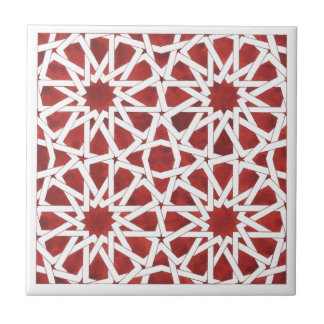 Azulejo Carreau céramique Mosaïque marocaine rouge 