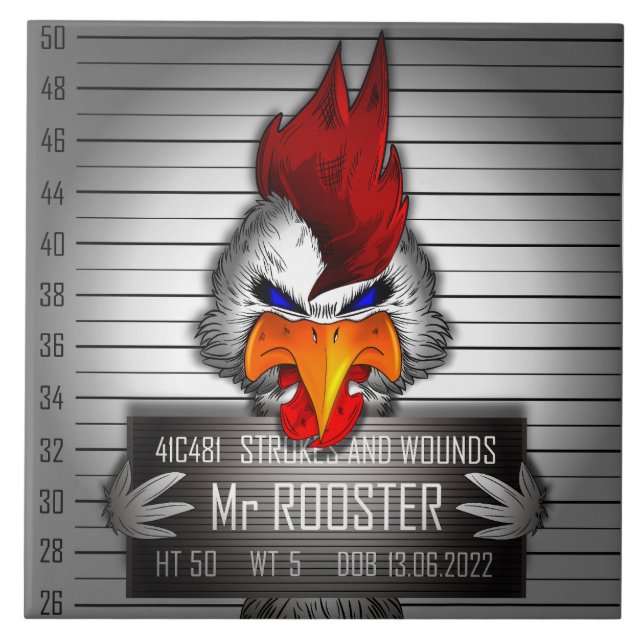 Azulejo Carreau Mr Rooster (Frente)