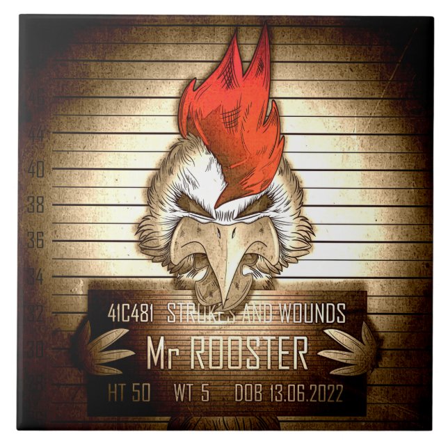 Azulejo Carreau Mr Rooster Vintage (Frente)