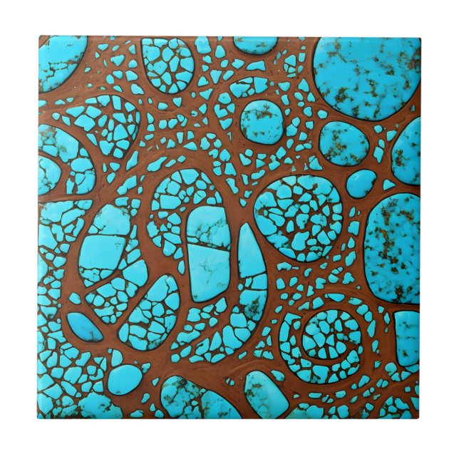 Azulejo Carreaux avec motifs de turquoise (Frente)