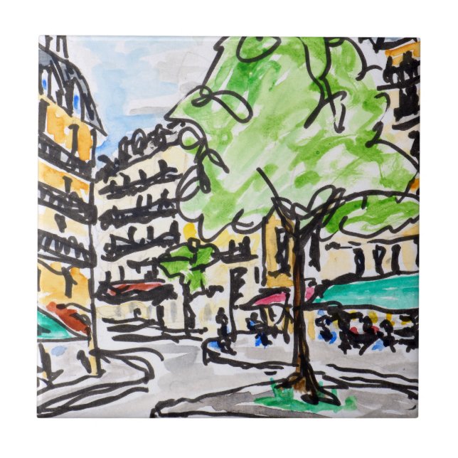 Azulejo Carrefour de l'Odeon, París, Francia (Frente)