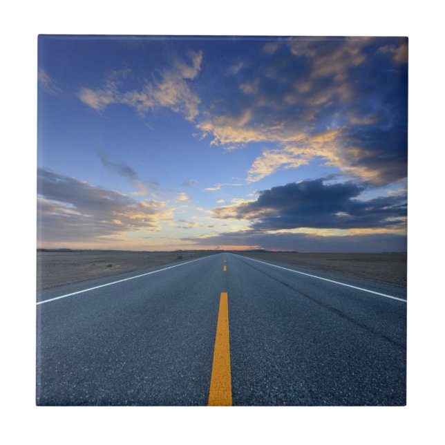 Azulejo Carretera en el día de la salida del sol (Frente)