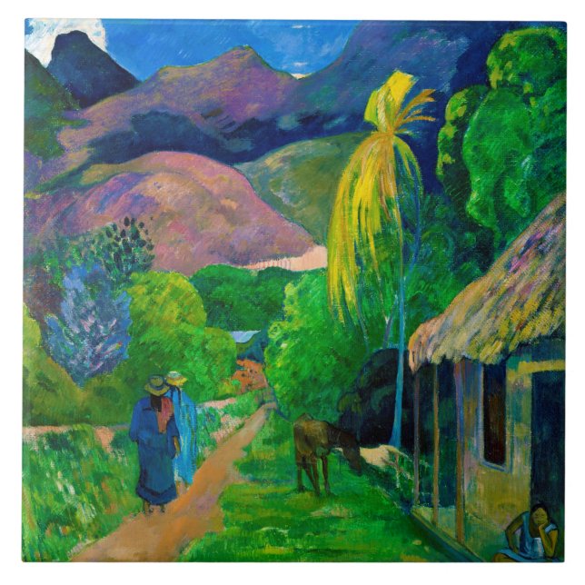 Azulejo Carretera en Tahití, Gauguin (Frente)