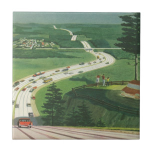 Azulejo Carreteras escénicas americanas antiguas, viaje po