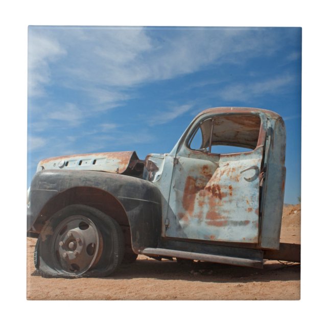 Azulejo Carro de basura en el desierto (Frente)