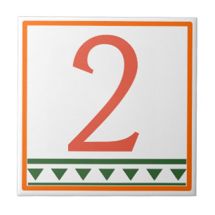 Azulejo Cartas y números de Rótulos de la Casa Roja Italia