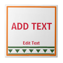 Cartas y números rojos italianos mosaicos de cerám