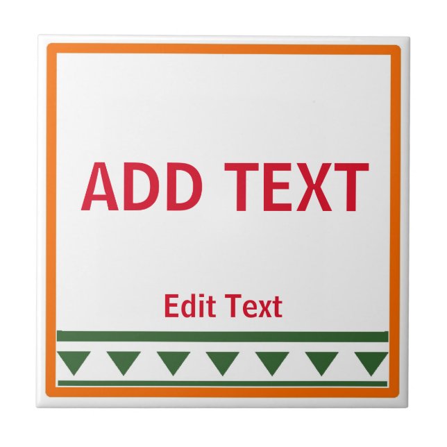 Azulejo Cartas y números rojos italianos mosaicos de cerám (Frente)