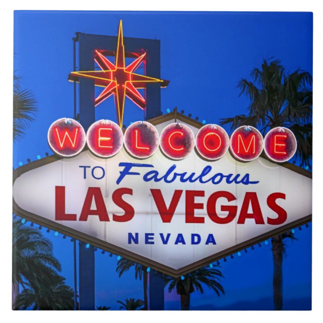 Azulejo Cartel de Bienvenida a Las Vegas (Frente)