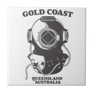 Azulejo Cartel de buceo de Gold Coast Queensland Australia