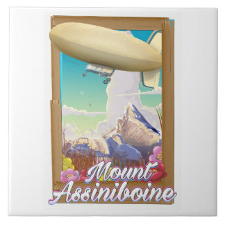 Azulejo Cartel de vacaciones del dirigible del Monte Assin