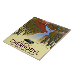 Azulejo Cartel de viaje a Chernóbil, Pripiat, Ucrania