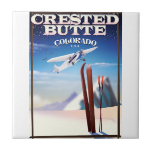 Azulejo Cartel de viaje a Crested Butte Colorado