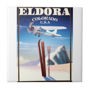 Azulejo Cartel de viaje a Eldora Colorado.