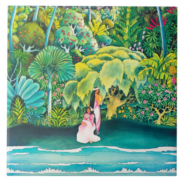 Azulejo Cartel de Viaje de Hawái (Frente)