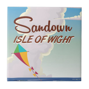 Azulejo Cartel de viaje vintage de Sandown, Isla de Wight