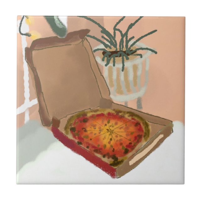 Azulejo Cartera Pizza para navidades (Frente)