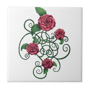 Azulejo Cartouche color de rosa