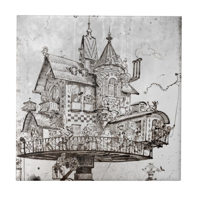 Azulejo Casa aérea Maison Tournante (Frente)