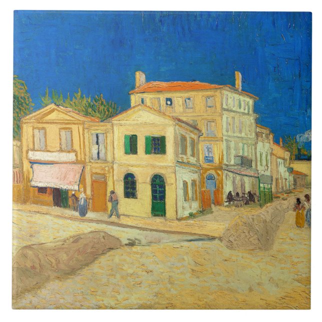 Azulejo Casa amarilla de Vincent Van Gogh (Frente)