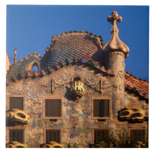 Azulejo Casa Batiló, Arquitectura de Gaudi, Barcelona,