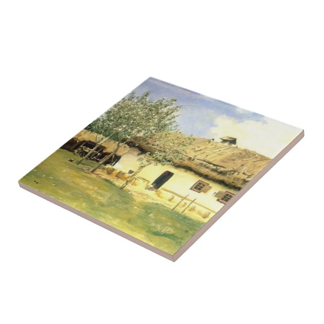 Azulejo Casa campesina ucraniana de Ilya Repin- (Lado)