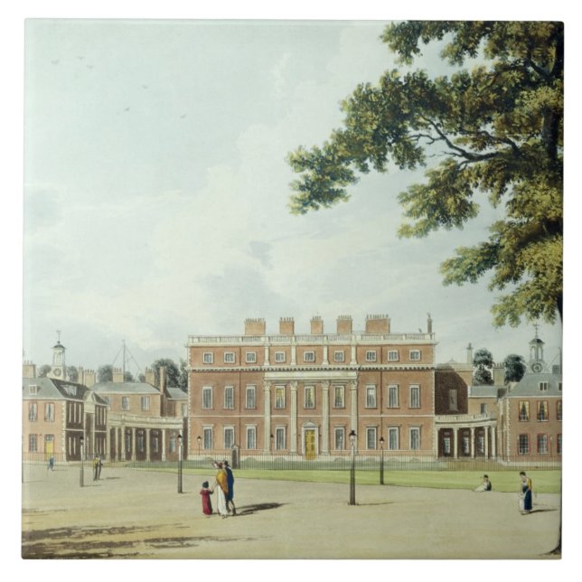 Azulejo Casa de Buckingham, 'de la historia del R real (Frente)