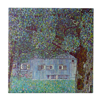 Azulejo Casa de campo en la Alta Austria, por Gustav Klimt