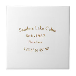 Azulejo Casa del lago. Fecha año personalizado coordenadas