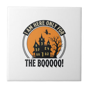 Azulejo Casa Embrujada de Halloween Divertido Boo Vintage_