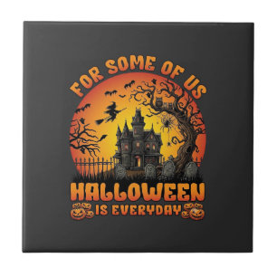 Azulejo Casa embrujada de todos los días Halloween Bruja L