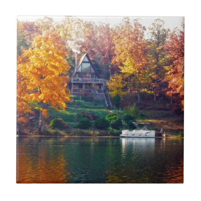 Azulejo Casa en el lago (Frente)