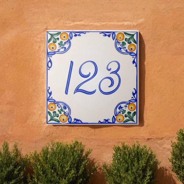 Azulejo Casa Mediterránea Número – Arancia (Subido por el creador)