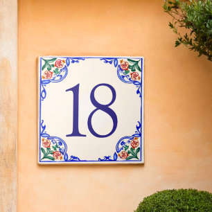 Azulejo Casa Mediterránea Personalizada Número – Granada